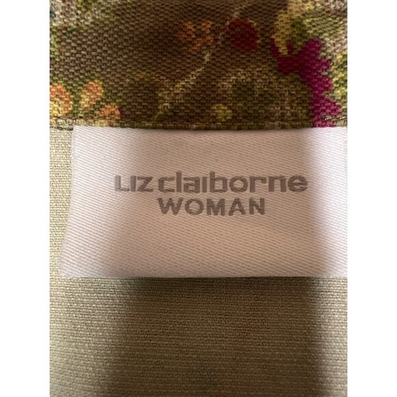 Liz Claiborne Woman Paisley Brown Jacket Blazer Career Women's Size 2X - Picture 7 of 11